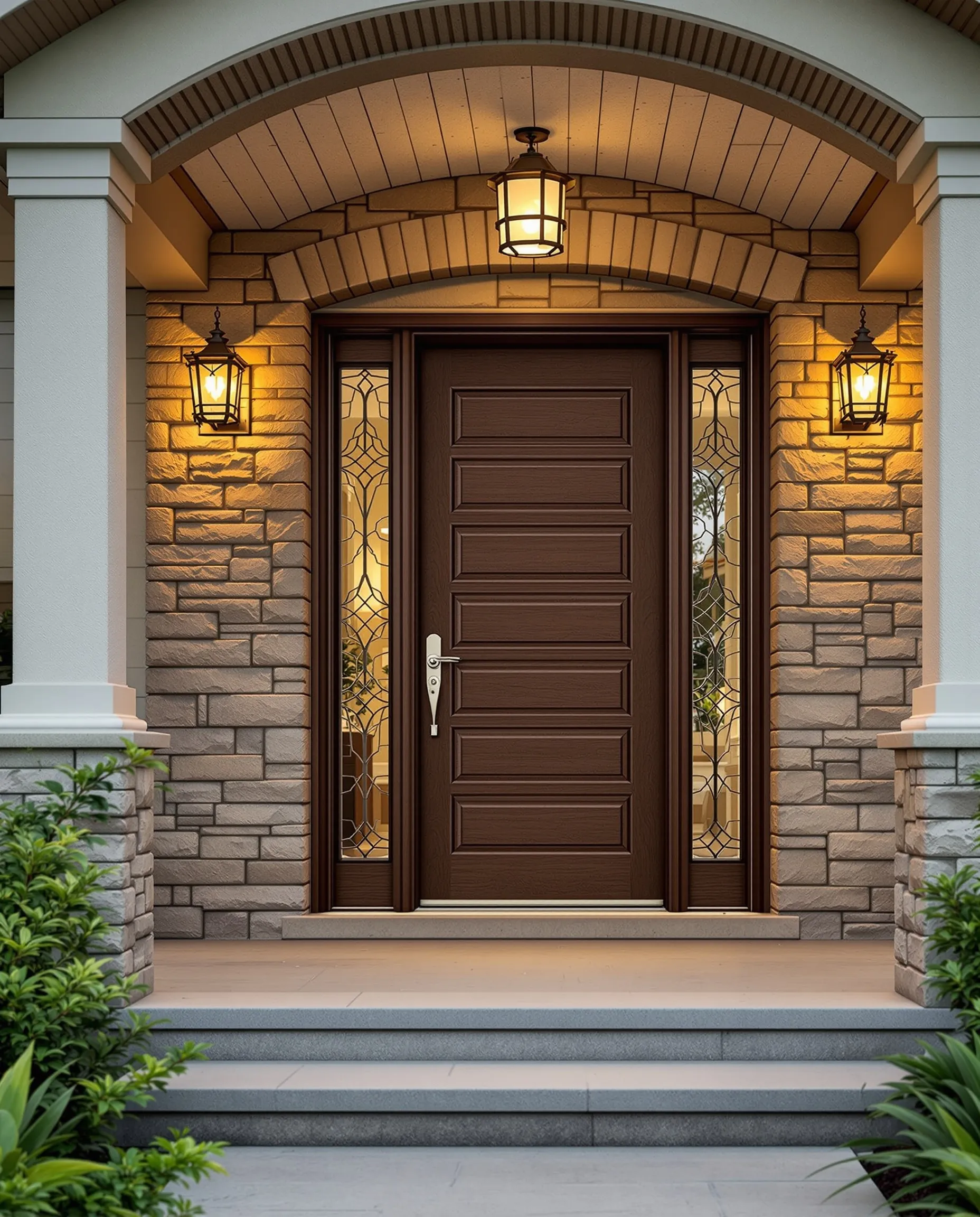 Imitation Wood Entrance Door