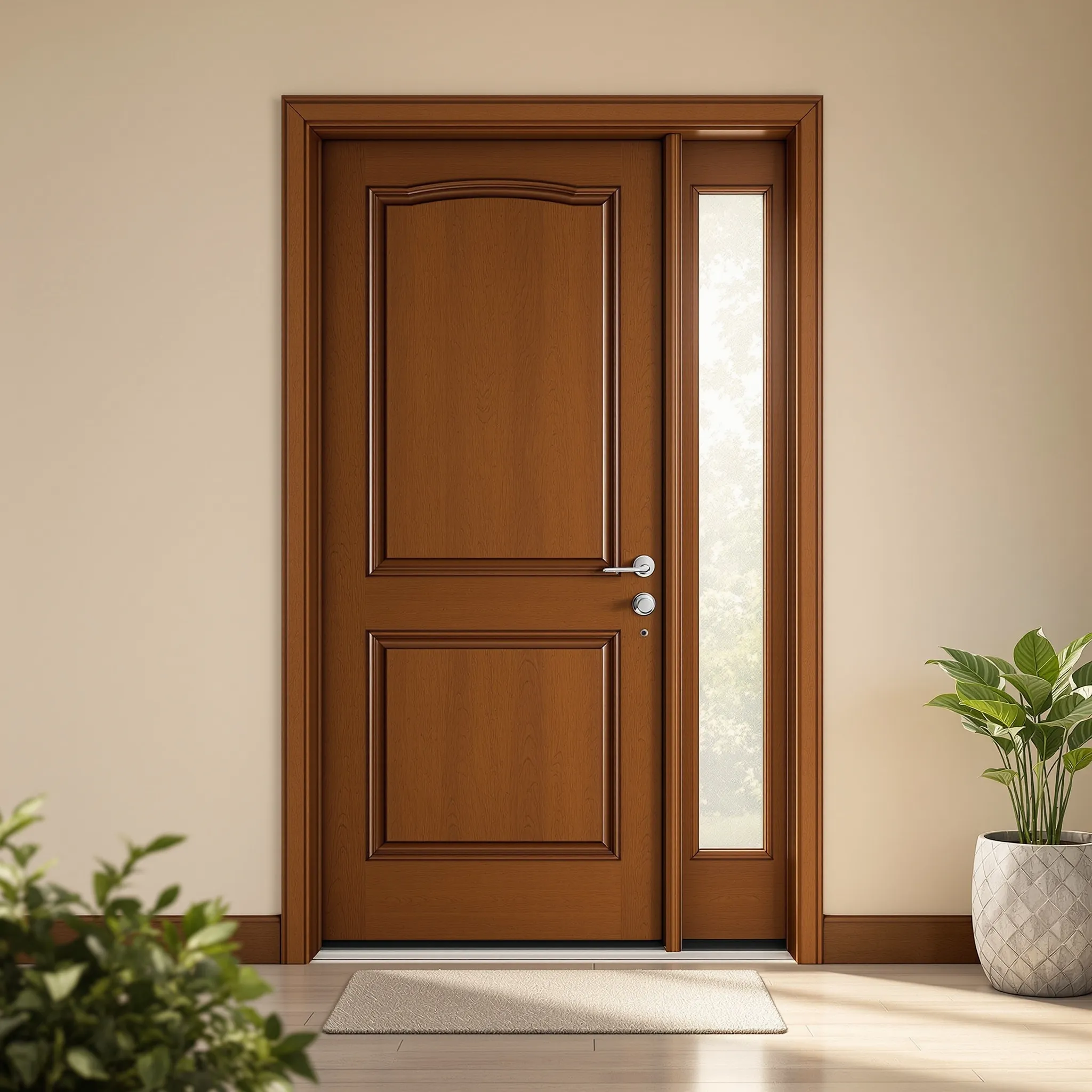 Fiberglass Entry Door with Sidelight